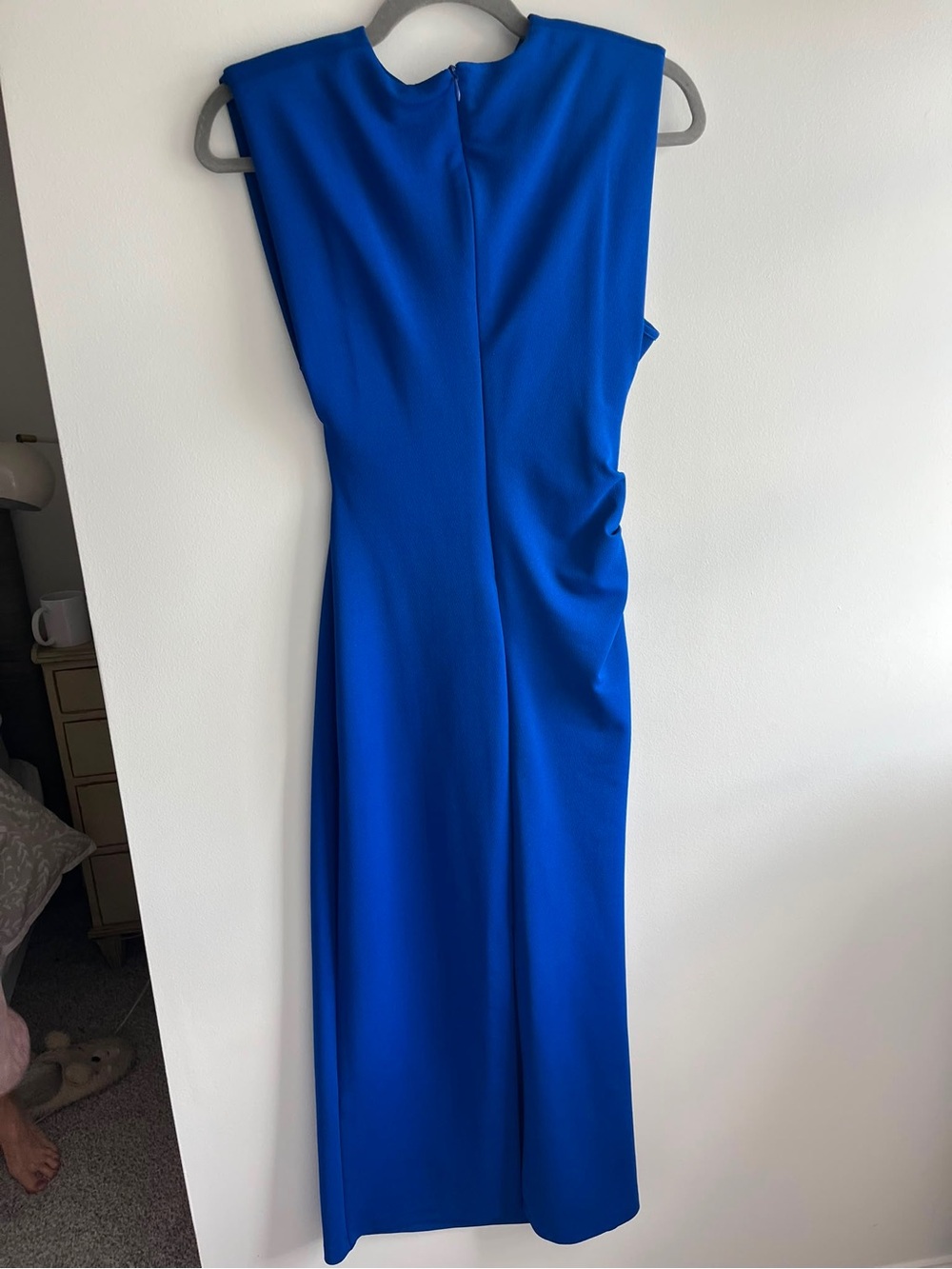 Zara Sleeveless Cobalt Blue Maxi Sheath Dress